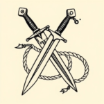 dagger and rope